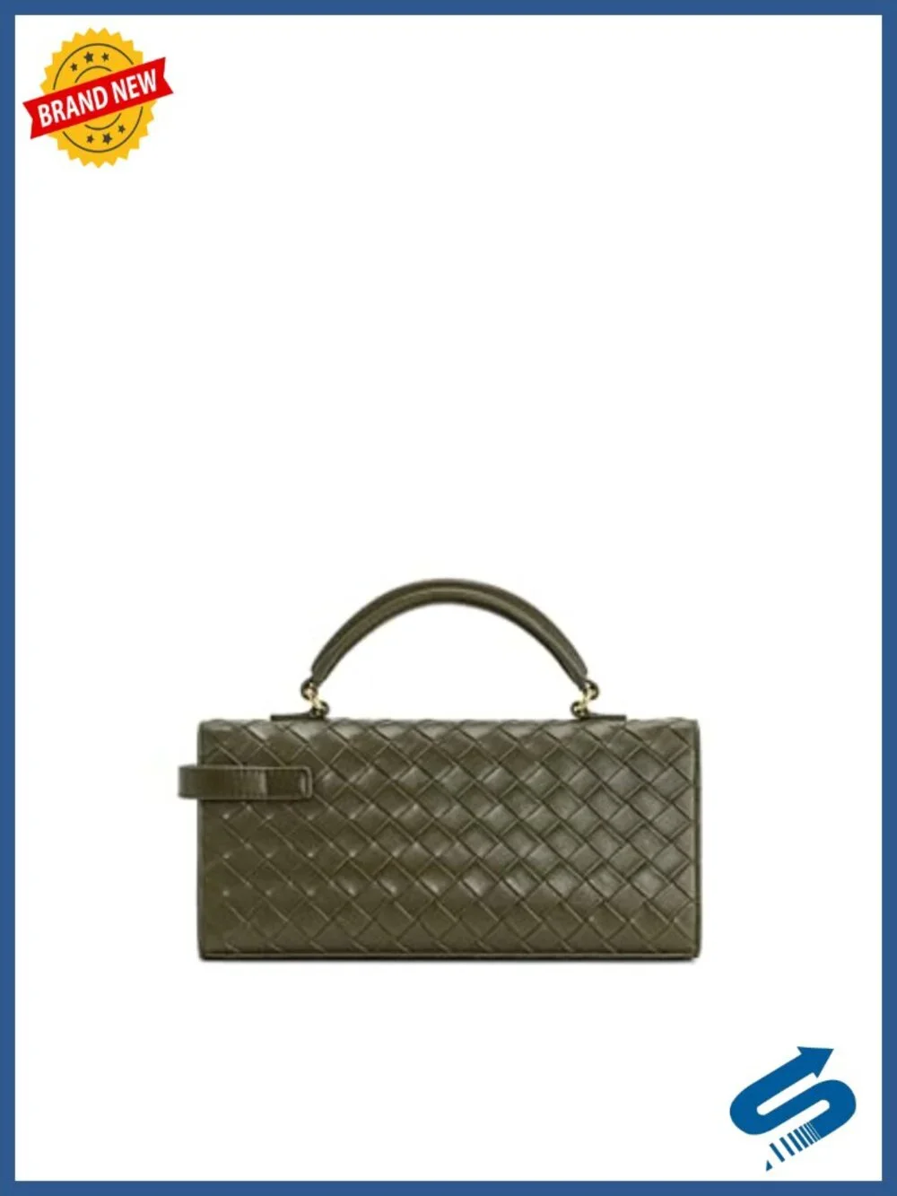 Vegan Leather Top Handle Satchel Handbag Gold Hardware Crossbody